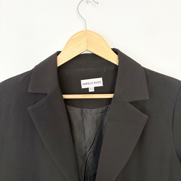 Guizio black long blazer coat - Picture 3 of 6